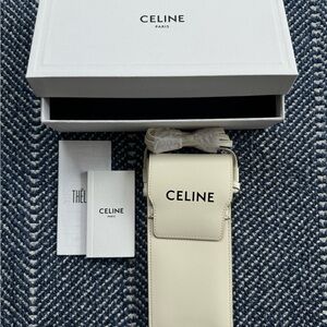 Celine Cream Phone and sunglasses Holder